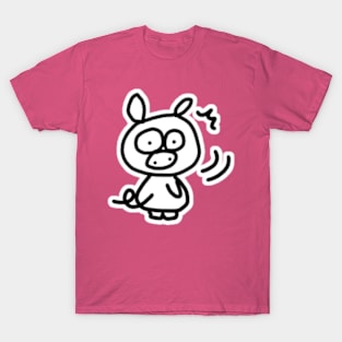 Shocked Boo the kawaii pig. T-Shirt